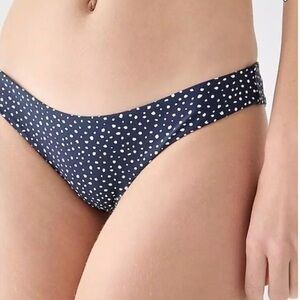 NEW J CREW Plus Bikini Bottom in Navy/White Print 2X